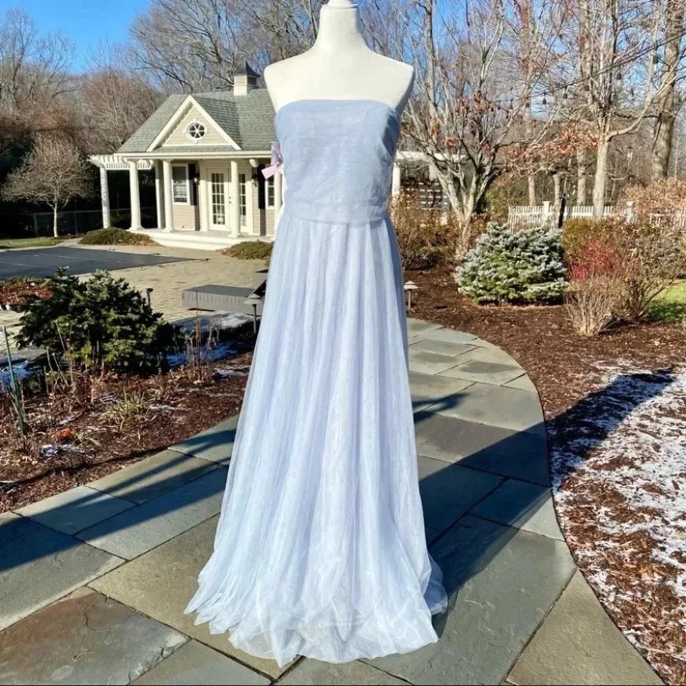 NWT BHLDN Jenny Yoo Ryder Formal Convertible Maxi Dress Blue Size 16